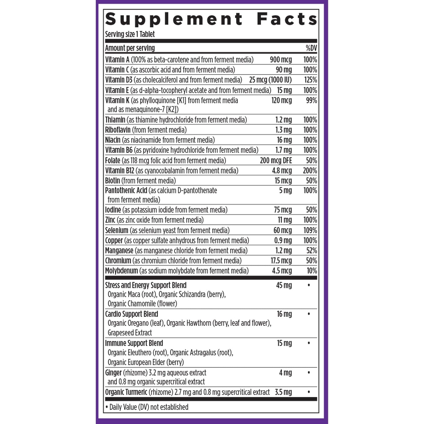 New Chapter Men's One Daily – Immune, Stress & Heart Support (72 ct)
