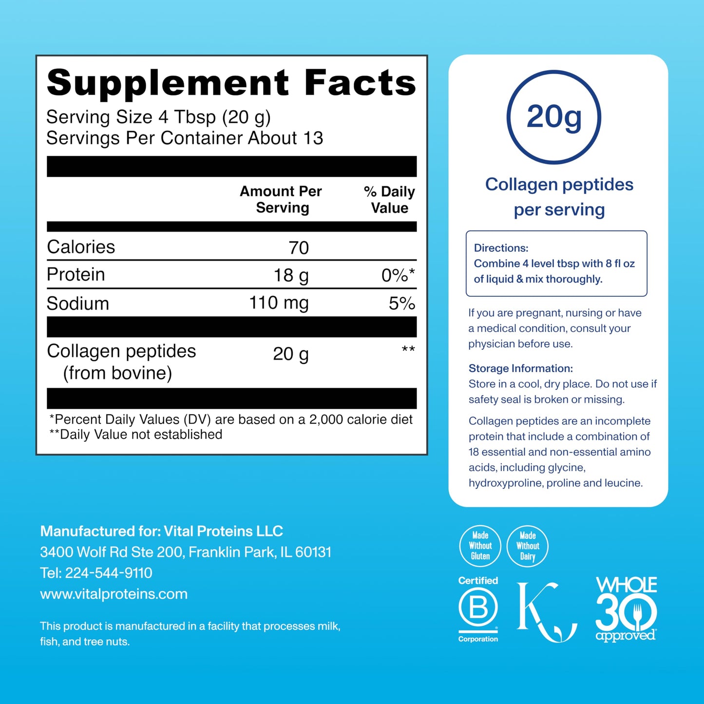 Vital Proteins Collagen Peptides – Unflavored (9.3 oz)