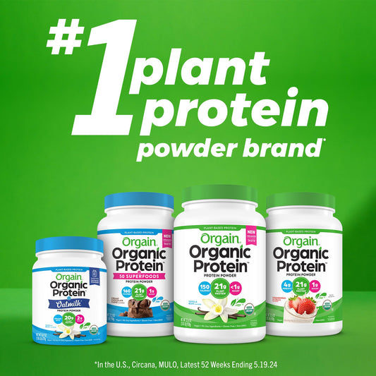 Orgain Organic Vegan Protein Powder Vanilla Bean 2.03lb – 21g Plant Protein