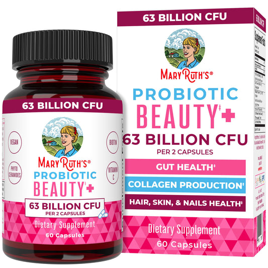 MaryRuth Probiotic Beauty – Gut & Skin Support with Biotin & Collagen Boost (60 ct)