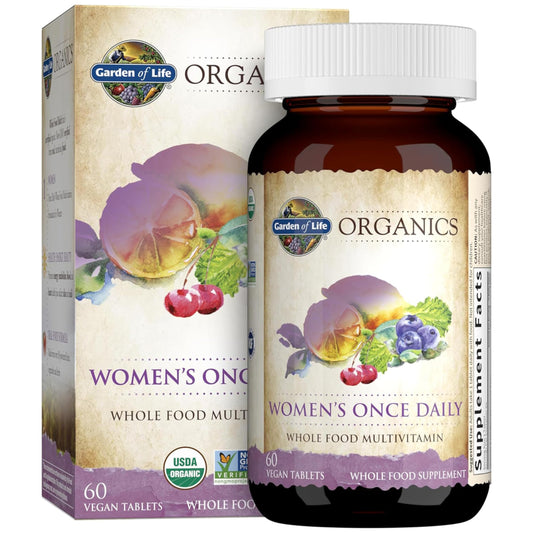 Garden of Life Organics – Vegan Multivitamin for Energy, Hair & Skin (60 ct)