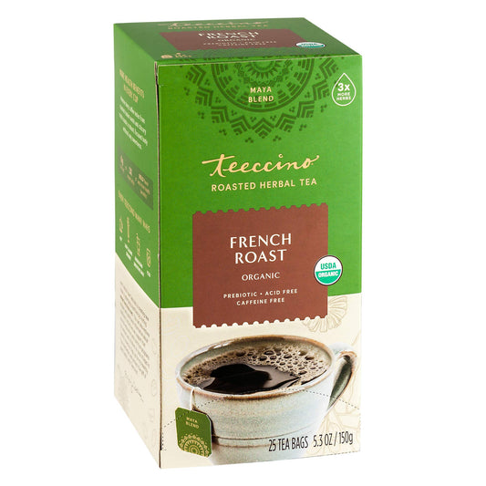 Teeccino French Roast – Caffeine-Free Coffee Alternative (25 Bags)