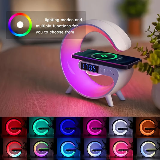 Compact Smart Speaker & Wireless Charger with Sunrise Alarm