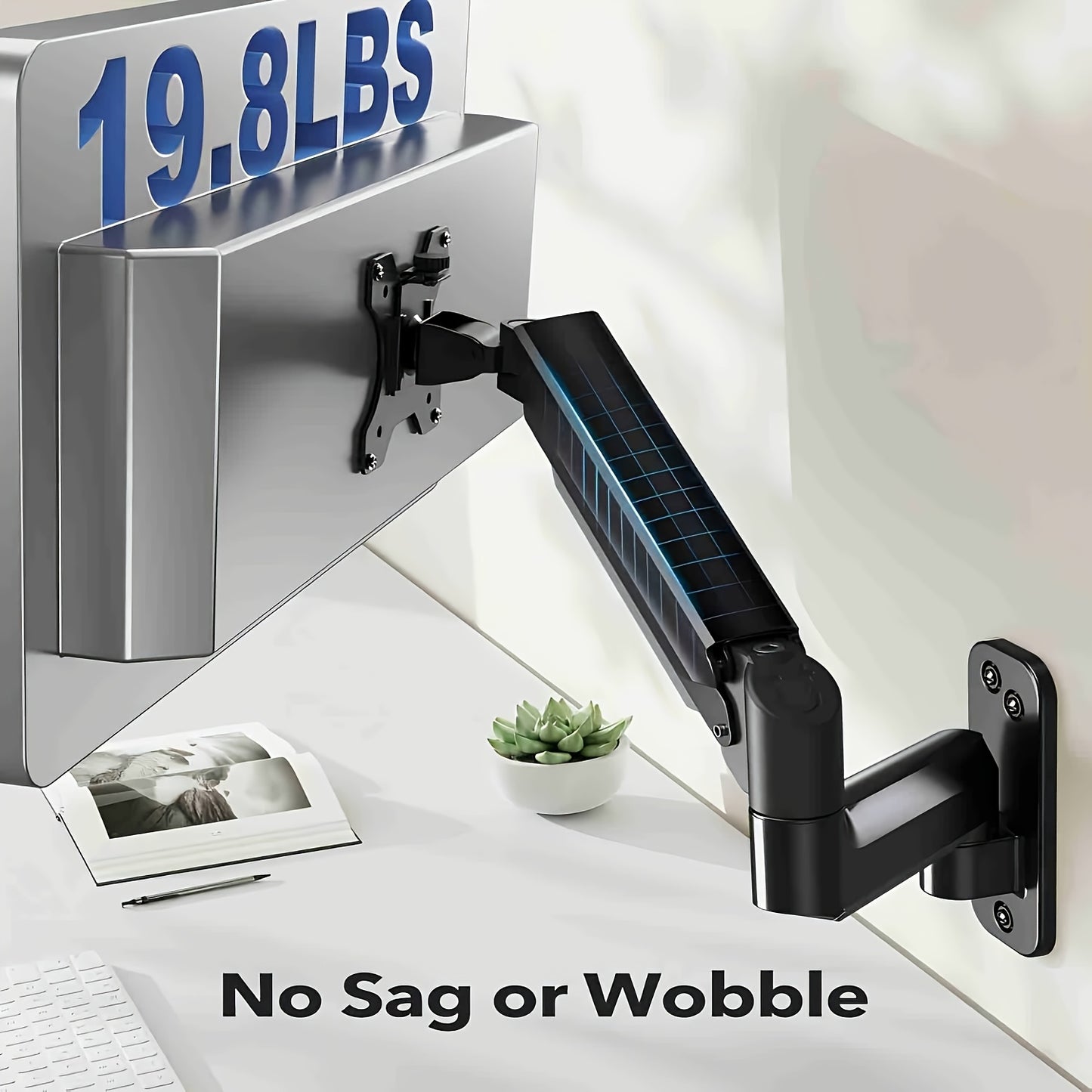 Dual Monitor Stand – Adjustable Length & Angle, 2 Slots, Dreamsmith Riser