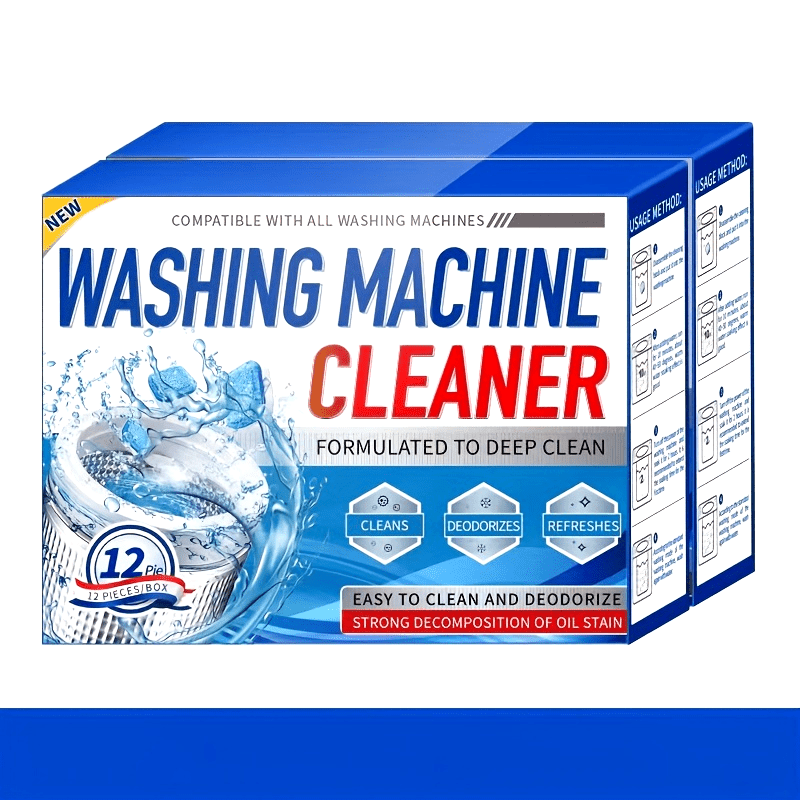 Washing Machine Cleaner Descaler Tablets for HE Front & Top Load Washer Deep Cleaning
