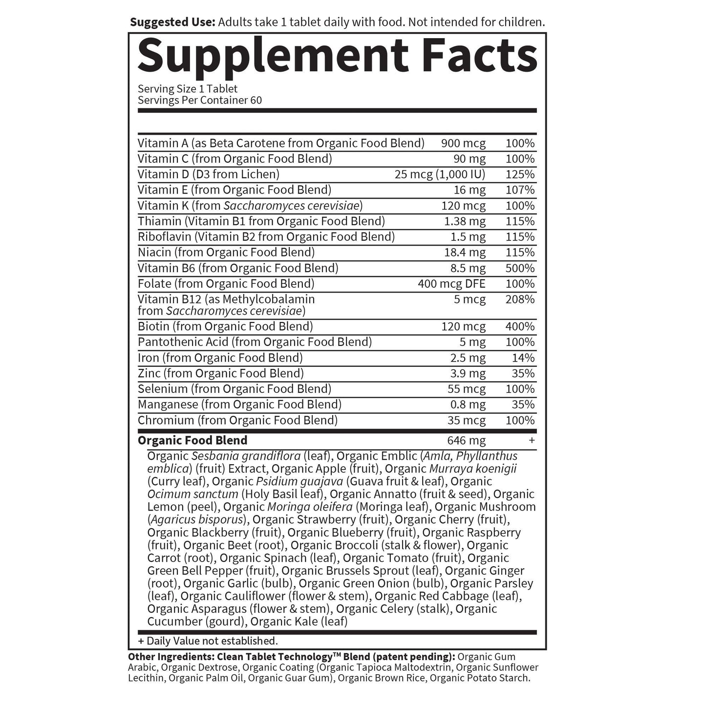 Garden of Life Organics – Vegan Multivitamin for Energy, Hair & Skin (60 ct)