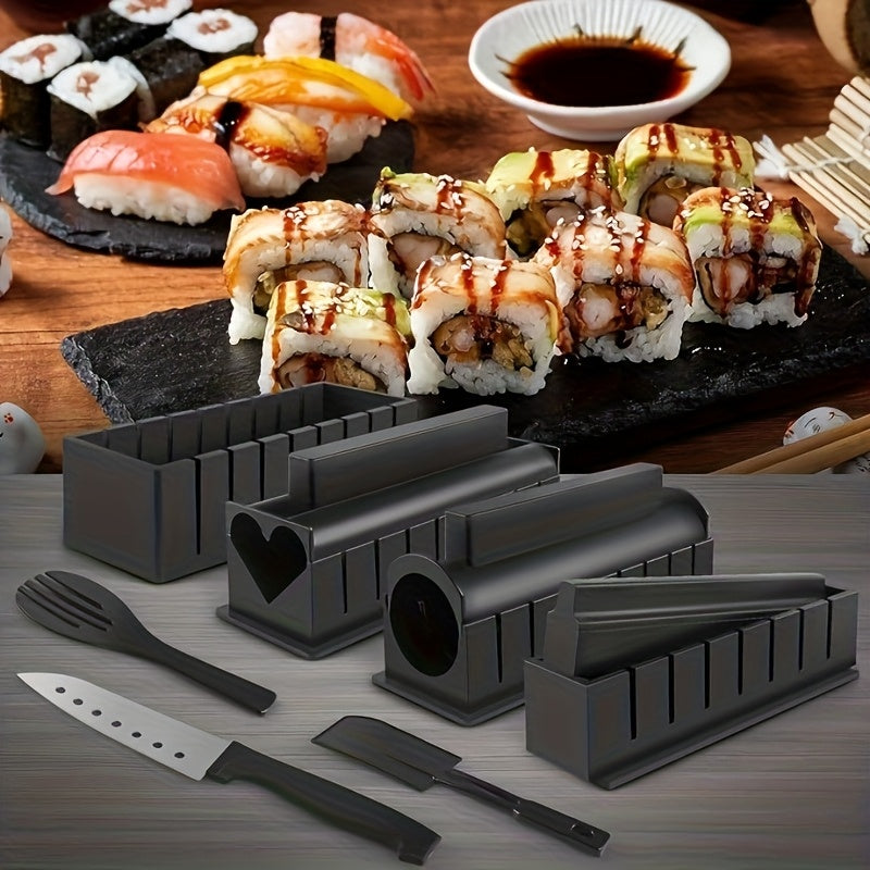 11-Piece Sushi Making Kit – Molds, Roller & Tools for Easy DIY Sushi at Home