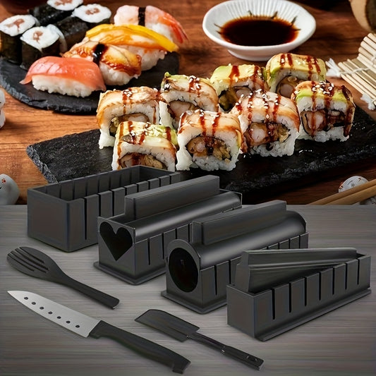 11-Piece Sushi Making Kit – Molds, Roller & Tools for Easy DIY Sushi at Home