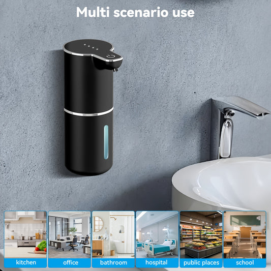 Automatic Touchless Foaming Soap Dispenser – 13.5oz, USB Rechargeable, 4-Level Adjustable