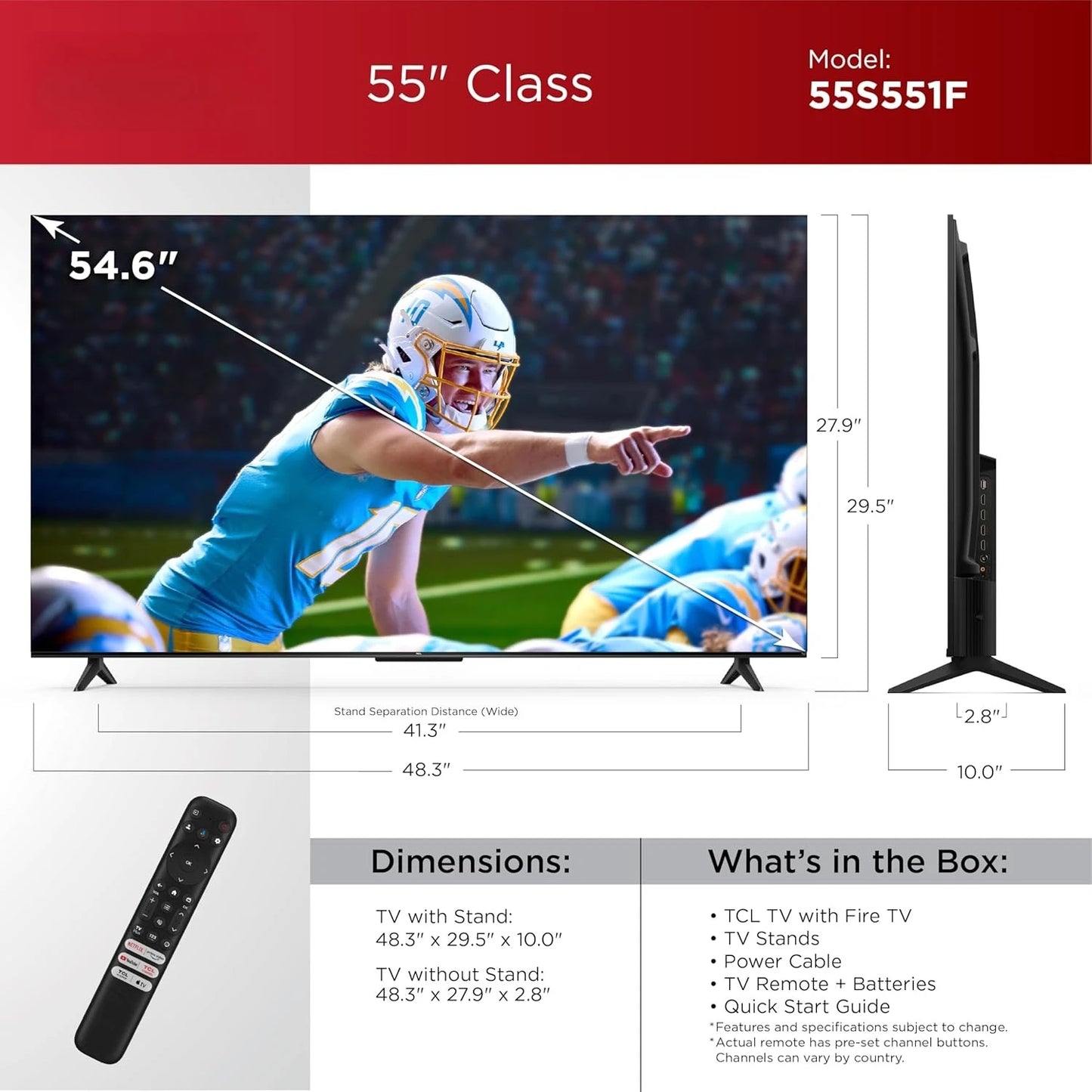 55-Inch S5 4K UHD LED Smart TV (2024) | Fire TV, Dolby Vision, HDR PRO+, Dolby Atmos