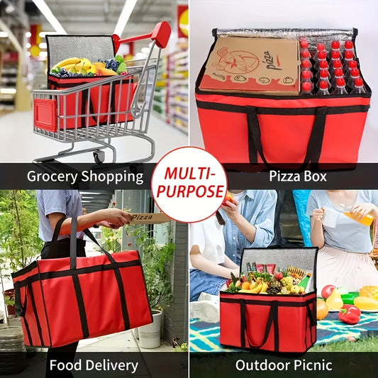 XXXL Insulated Food Delivery Bag, Thermal Leakproof Catering Tote, Reusable