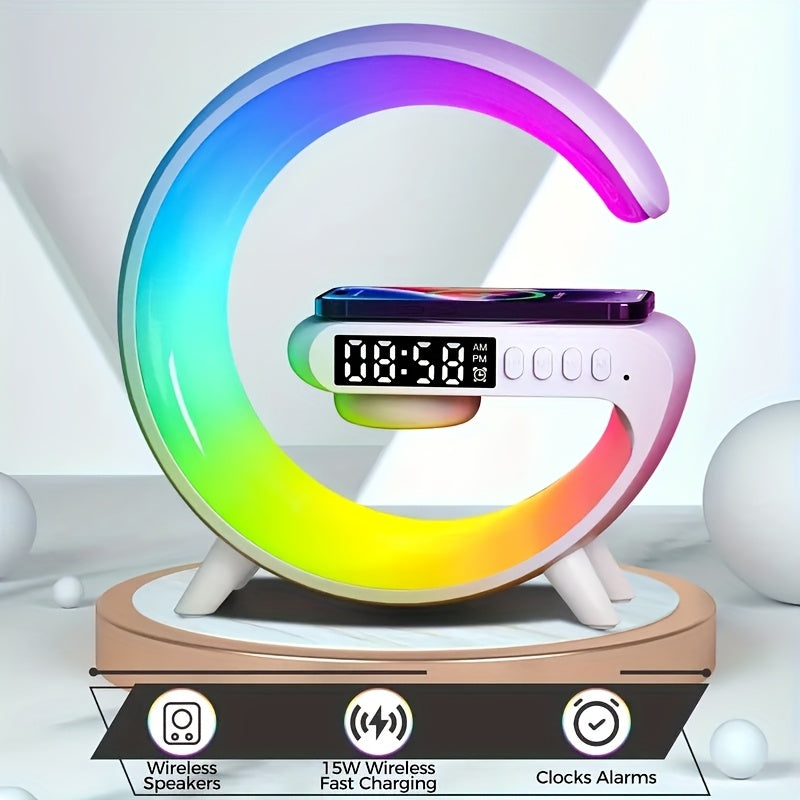 Compact Smart Speaker & Wireless Charger with Sunrise Alarm