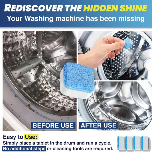 Washing Machine Cleaner Descaler Tablets for HE Front & Top Load Washer Deep Cleaning