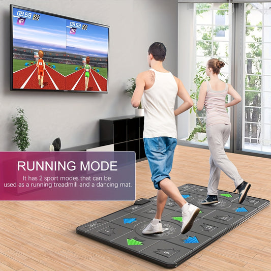 Double Dance Mat USB Step Pad for Kids & Adults w/ Camera Tracking, TV Fitness Game