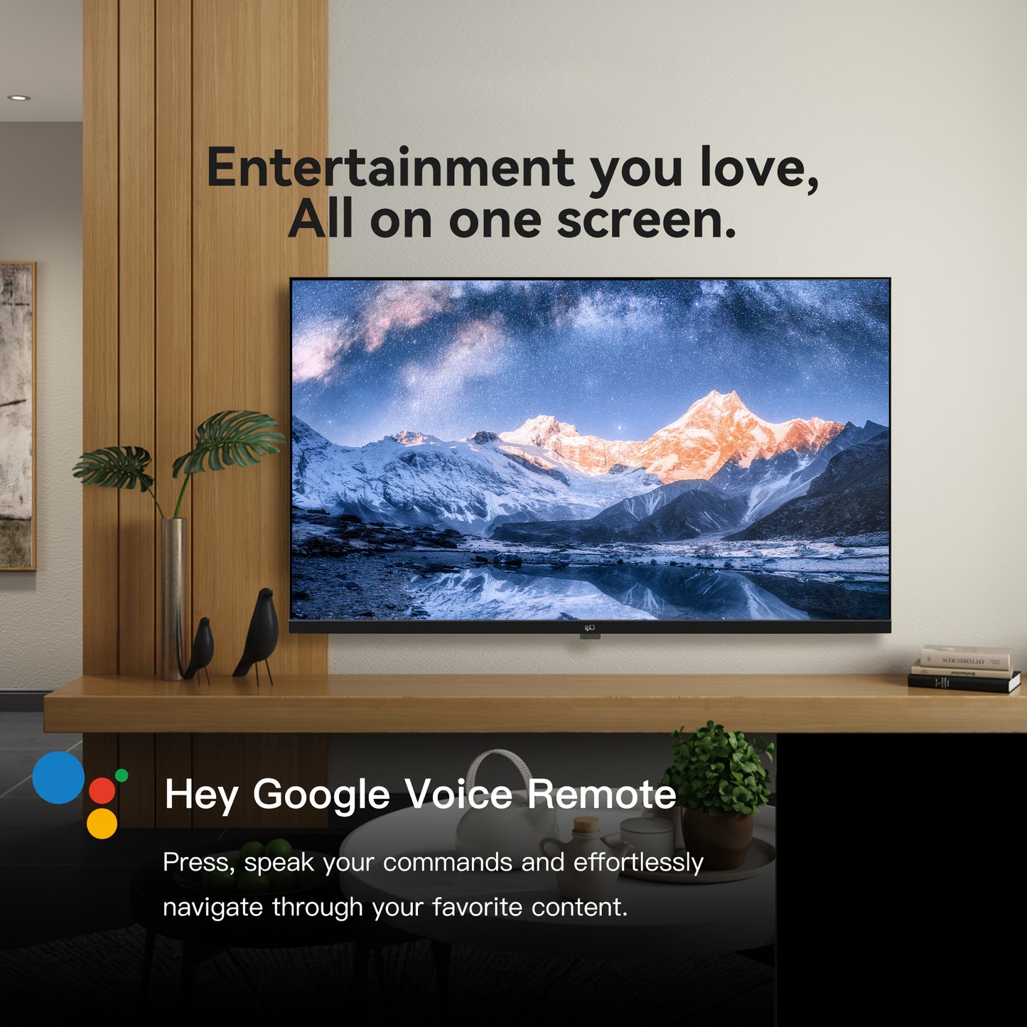 FPD Palette Series 43" Smart TV | Full HD 1080P LED | HDR10, Chromecast & Google Play Built-In | Voice Remote | 2025 Model (CG43-P3)