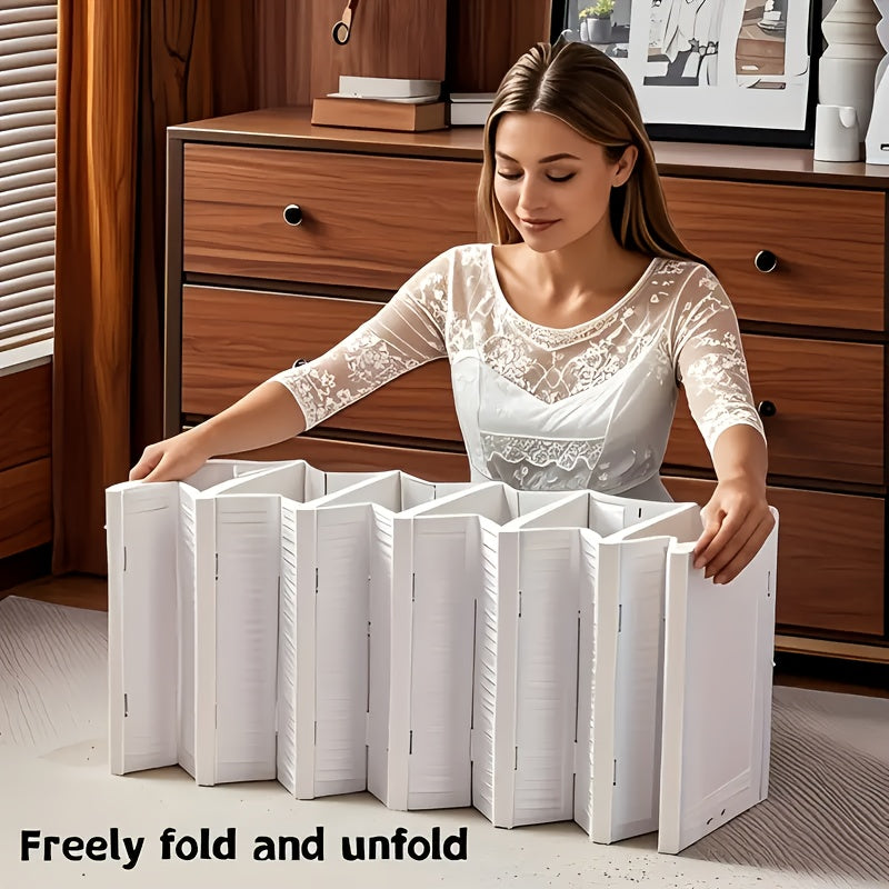 6-Tier Stackable Shoe Cabinet with Clear Doors White Plastic Storage Organizer
