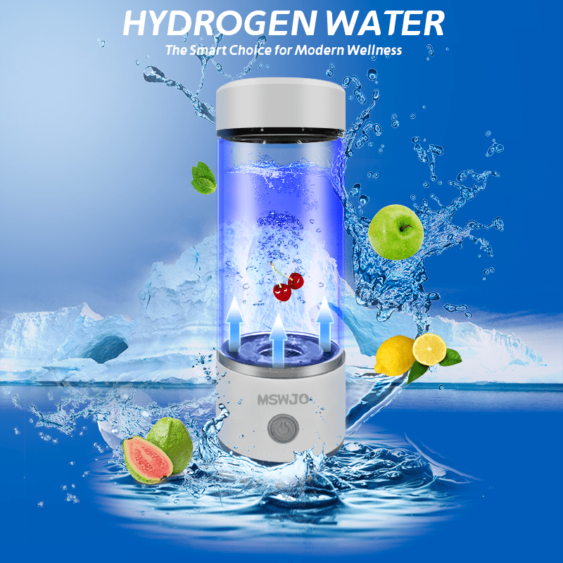 MSWJO Advanced Hydrogen Water Bottle – 420ml Portable Ionizer for Healthy Hydration