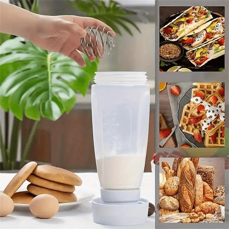 Batter Dispenser with Mixing Ball – Durable Cupcake, Pancake & Crepe Maker