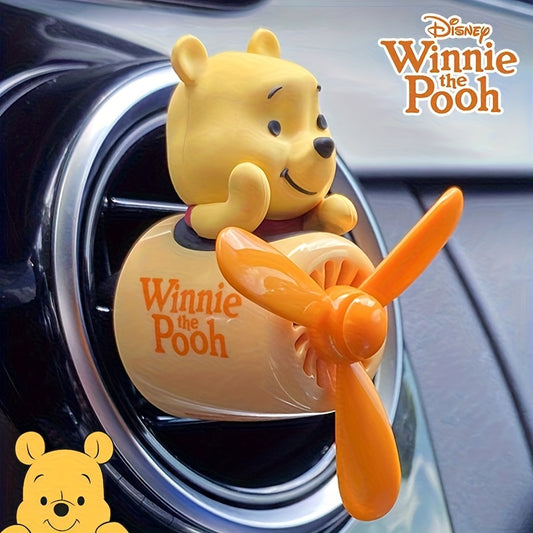 Winnie the Pooh Car Air Freshener, Head-Shaking Plane Vent Clip Dashboard Decor