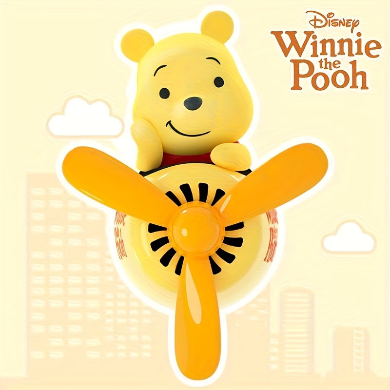 Winnie the Pooh Car Air Freshener, Head-Shaking Plane Vent Clip Dashboard Decor