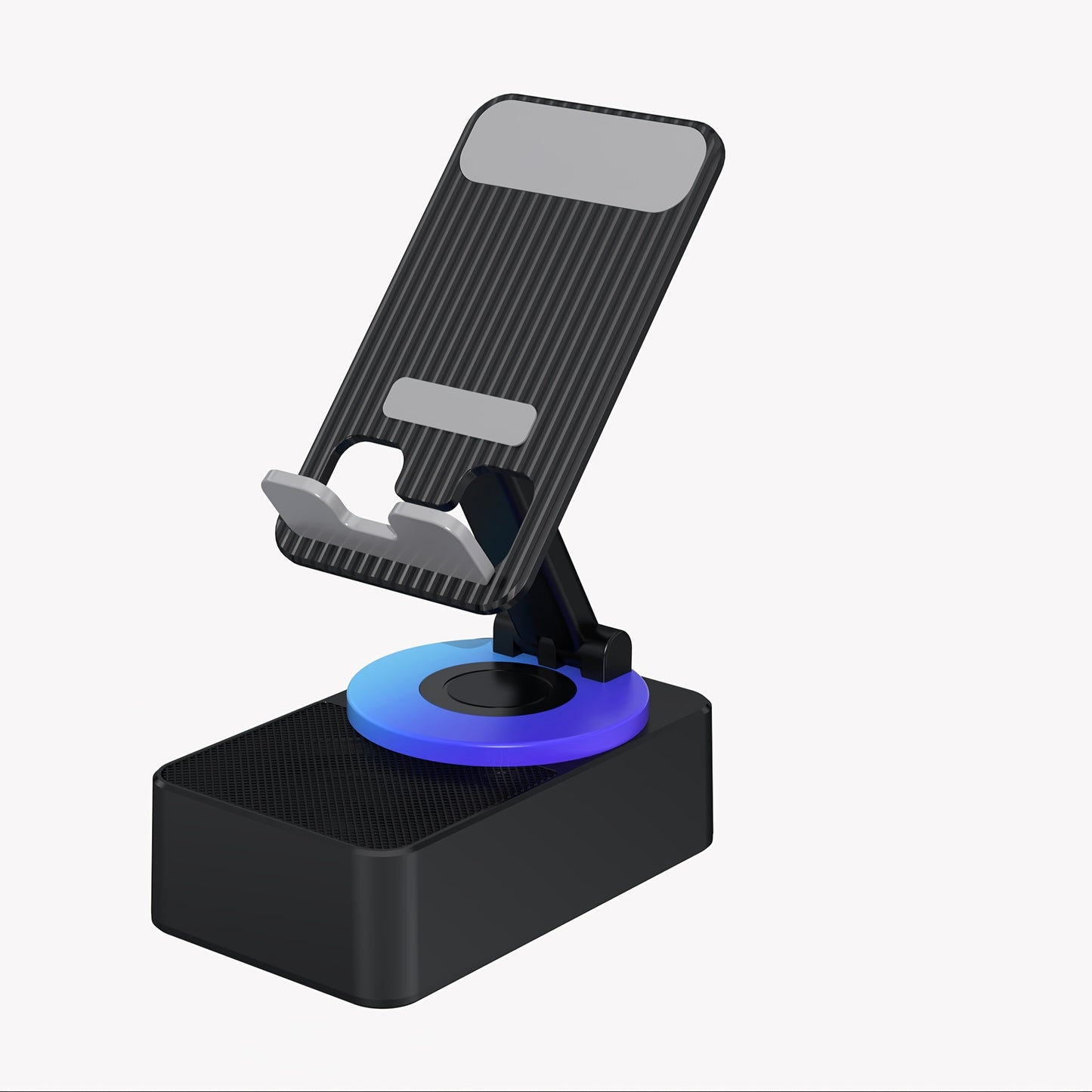 Portable 5-in-1 Wireless Speaker with Phone Holder, 1500mAh, Stereo Sound, Adjustable USB Desktop Stand