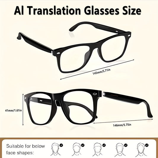AI Smart Glasses – Handsfree Translation & Calls, Stylish Eyewear Gift for Travel