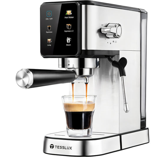 Tesslux 20-Bar Dual Boiler Espresso Maker – Café Quality at Home